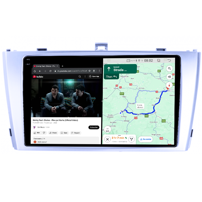 Navigatie dedicata Toyota Avensis 2008-2015, 8GB RAM 128GB ROM, Octacore, Platforma TS18, Android 14, Display QLED 9", Suporta camera 360", DSP, Carplay&Android Auto, SIM 4G, Ventilator Activ [4]