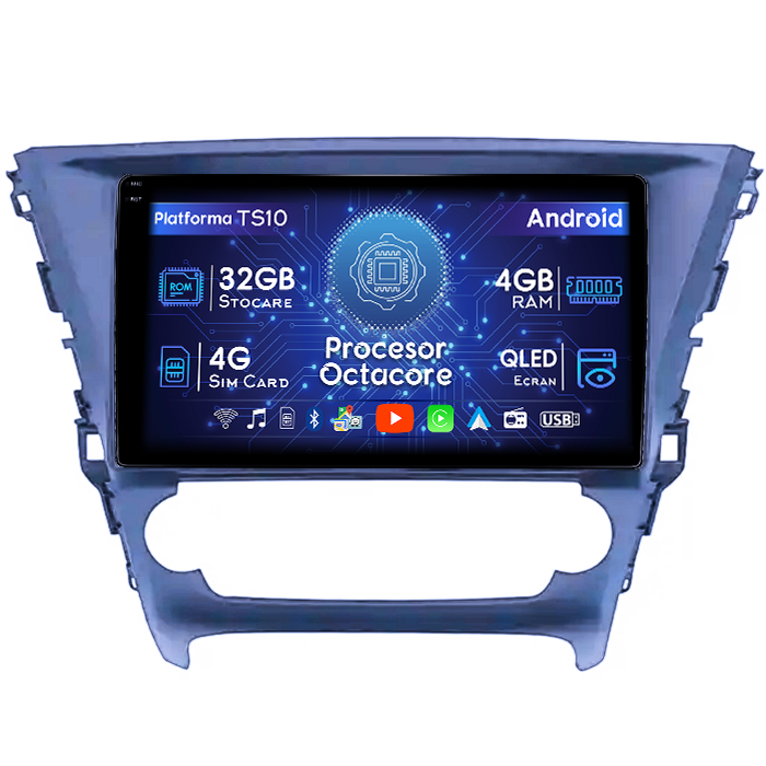 Navigatie dedicata Toyota Avensis Touring Sports, 4GB RAM 32GB ROM, Octacore, Android 14, Display QLED 1K 10", DSP, Carplay&Android Auto, SIM 4G, Bluetooth, Ventilator Activ [1]
