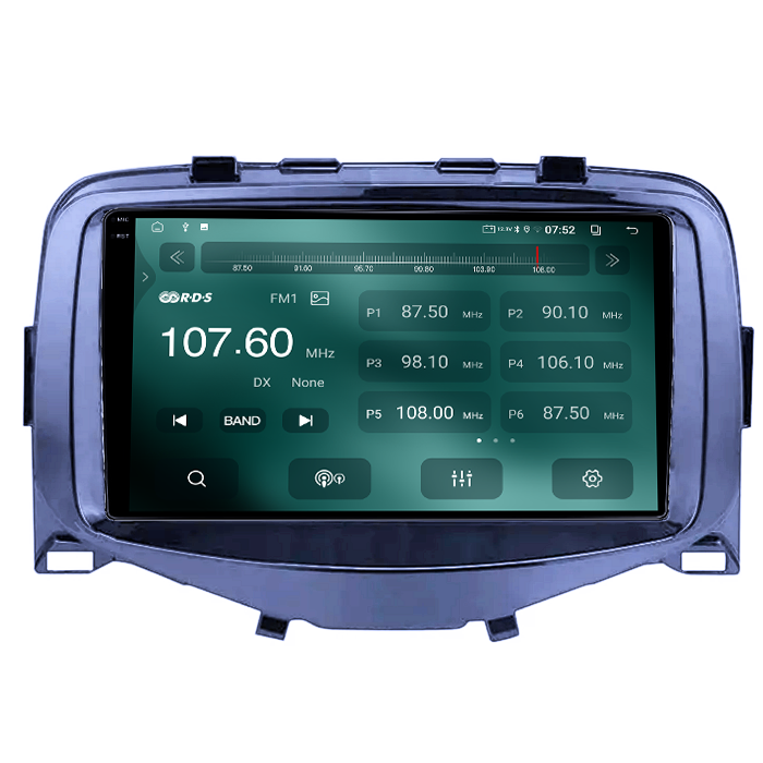 Navigatie dedicata Toyota Aygo 2016, 4GB RAM 64GB ROM, Quad Core, Display 9" QLED 1K, Carplay, Android 14, Bluetooth, Magazin Play, Suport Camere AHD [4]