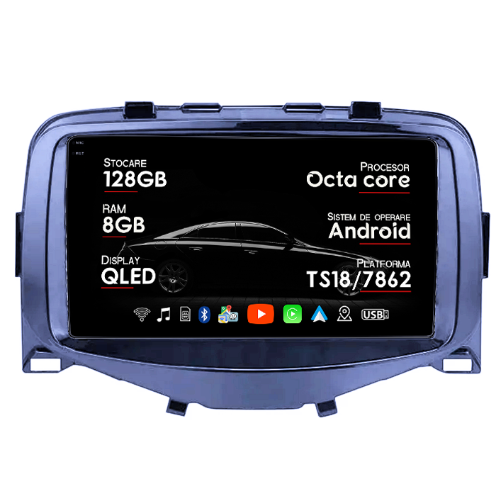 Navigatie dedicata Skoda Yeti 5L 2009-2014, 8GB RAM 128GB ROM, Octacore, Platforma TS18, Android 14, Display QLED 10", Suporta camera 360", DSP, Carplay&Android Auto, SIM 4G, Ventilator Activ [1]