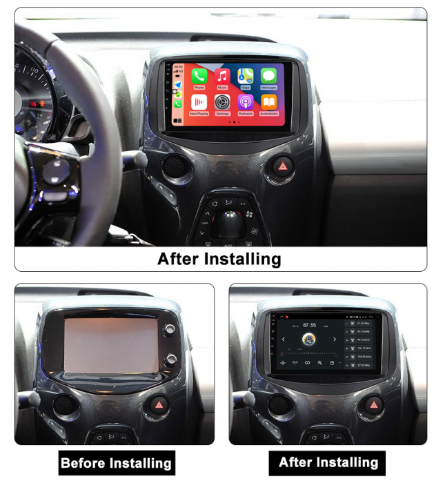 Navigatie dedicata Toyota Aygo/ Peugeot 108/ Citroen C1 2016, 4GB RAM 64GB ROM, Octacore, Android 13, Display QLED 9", DSP, Carplay, Android Auto, Internet, Youtube, Waze, WIFI, Bluet [5]