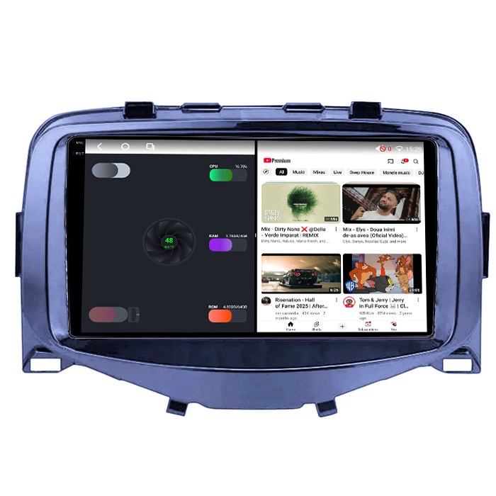 Navigatie dedicata Toyota Aygo/ Peugeot 108/ Citroen C1 2016, 4GB RAM 64GB ROM, Octacore, Android 14, Display QLED 1K 9", Carplay&Android Auto, SIM 4G, Ventilator Activ [3]