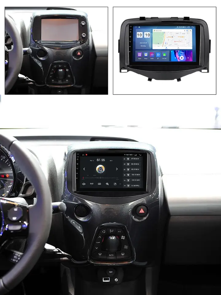 Navigatie dedicata Toyota Aygo/ Peugeot 108/ Citroen C1 2016, 4GB RAM 64GB ROM, Octacore, Android 14, Display QLED 1K 9", Carplay&Android Auto, SIM 4G, Ventilator Activ [5]