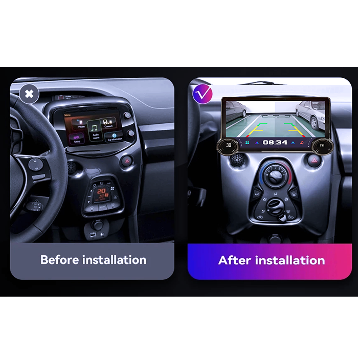 Navigatie dedicata Toyota Aygo 2012-2020, 4GB RAM 64GB ROM, Octacore, Android 14, Display QLED  9", Carplay&Android Auto, SIM 4G, Ventilator Activ [5]