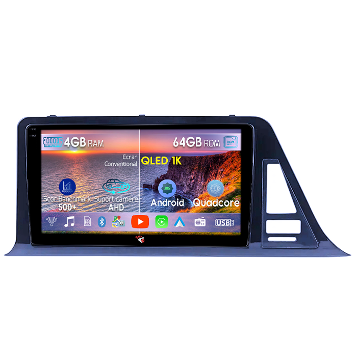 Navigatie dedicata Toyota C-HR, 4GB RAM 64GB ROM, Octacore, Android 14, Display QLED 1K 9", Carplay&Android Auto, SIM 4G, Ventilator Activ [1]