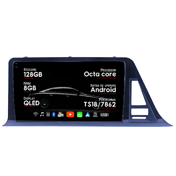Navigatie dedicata Toyota C-HR, 8GB RAM 128GB ROM, Octacore, Platforma TS18, Android 14, Display QLED 9", Suporta camera 360", DSP, Carplay&Android Auto, SIM 4G, Ventilator Activ [1]