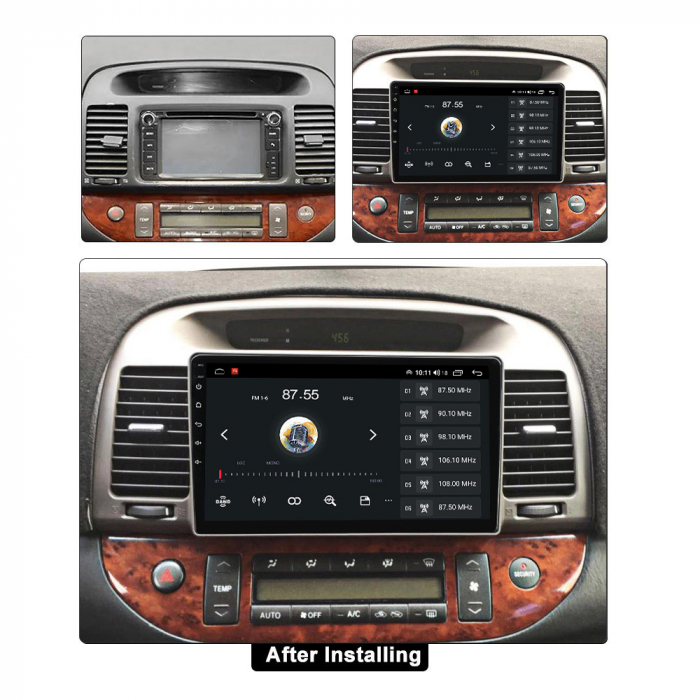 Navigatie dedicata Toyota Camry 2002-2006, 4 GB RAM 32 ROM, Android 13, Display QLED, 9", DSP, Carplay, Android Auto, Internet, Youtube, Waze, WI-FI, USB, Bluetooth [8]