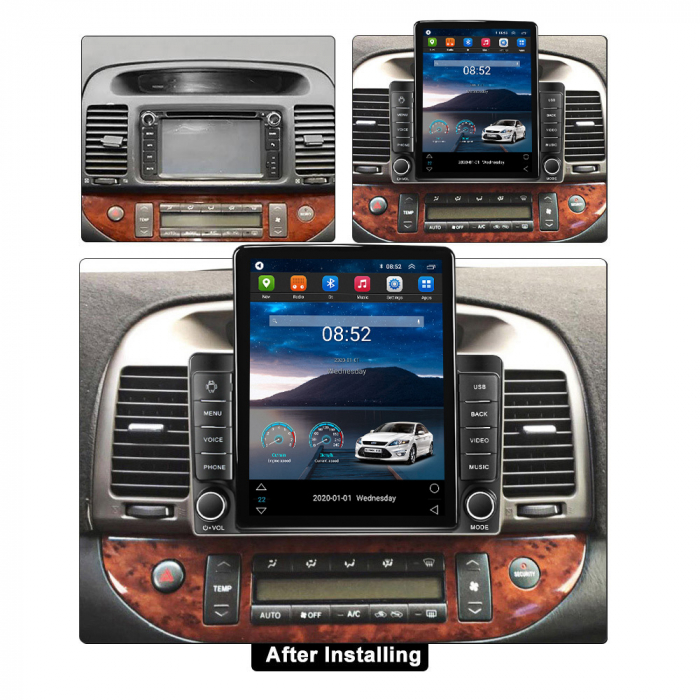 Navigatie dedicata Toyota Camry 2002-2006 ,Tesla Style, ANDROID 13,Carplay&Android Auto, 10 inch , 8+128GB, Internet, Aplicatii, Waze, GPS [3]