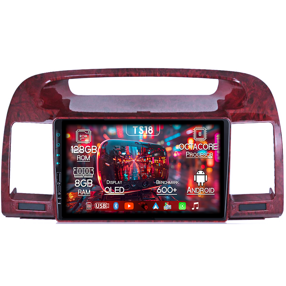 Navigatie dedicata Toyota Camry 2002-2006, USB&Butoane fizice frontale, Platforma TS18, 9 Inch, 8GB RAM 128GB ROM, Octacore, Android 14, Android Auto&Carplay [1]