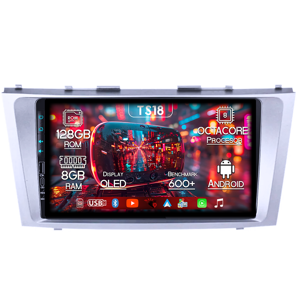 Navigatie dedicata Toyota Camry 2006-2011, USB&Butoane fizice frontale, Platforma TS18, 9 Inch, 8GB RAM 128GB ROM, Octacore, Android 14, Android Auto&Carplay [1]
