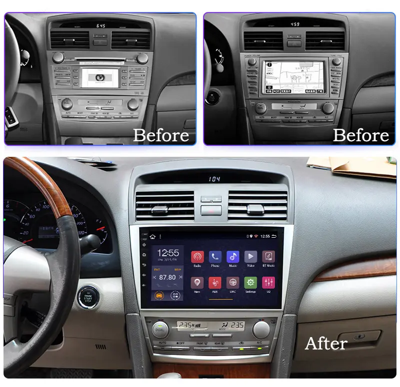 Navigatie dedicata Toyota Camry 2007-2011, 4GB RAM 64GB ROM, Octacore, Android 14, Display QLED 1K 10", Carplay&Android Auto, SIM 4G, Ventilator Activ [5]
