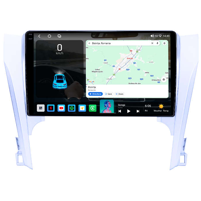 Navigatie dedicata Toyota Camry 2011-2014, 4GB RAM 64GB ROM, Procesor Qualcomm Octacore, Android 14, Rezolutie 2K, Display QLED 9", DSP, Carplay&Android Auto, SIM 4G [3]