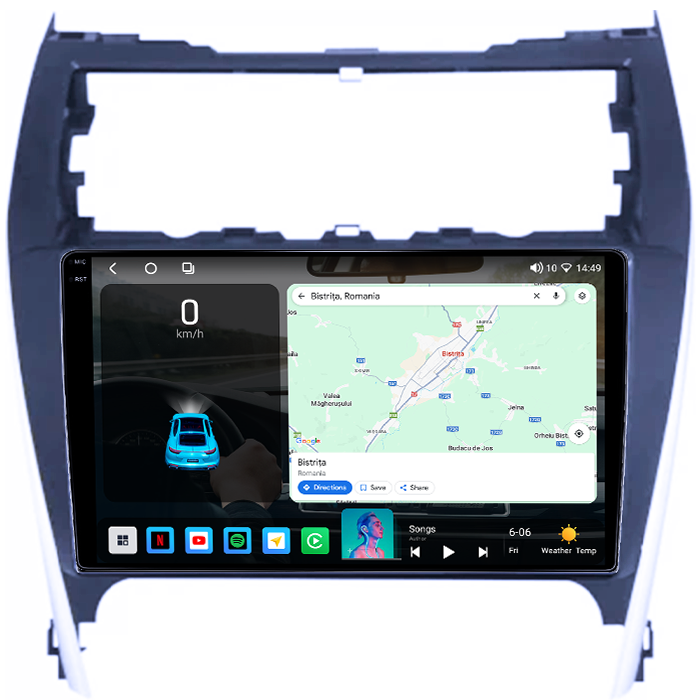 Navigatie dedicata Toyota Camry 2012-2014, 4GB RAM 64GB ROM, Octacore, Android 14, Display QLED 1K 10", Carplay&Android Auto, SIM 4G, Ventilator Activ [2]