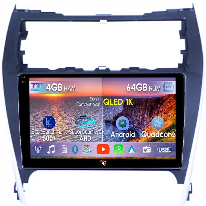 Navigatie dedicata Toyota Camry 2012-2014, 4GB RAM 64GB ROM, Octacore, Android 14, Display QLED 1K 10", Carplay&Android Auto, SIM 4G, Ventilator Activ [1]