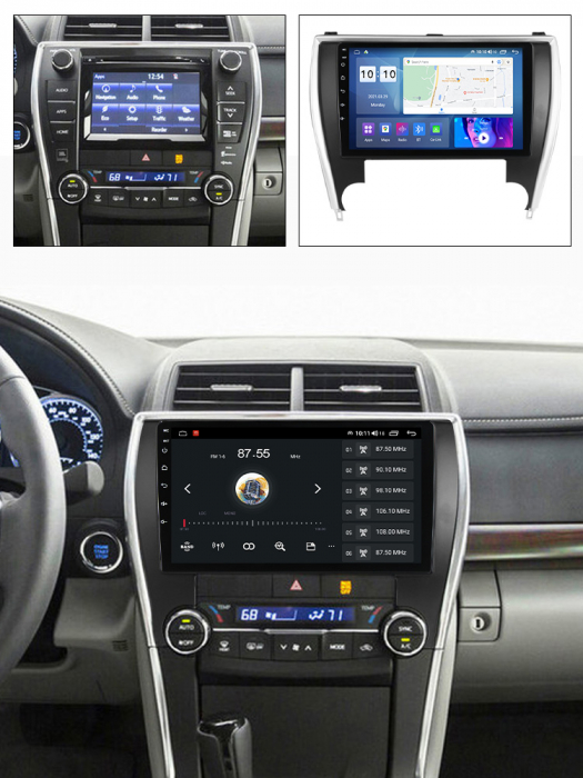 Navigatie dedicata Toyota Camry 2014-2017, 4 GB RAM 64 ROM, Android 13, Display QLED, 10", DSP, Carplay, Android Auto, Internet, Youtube, Waze, WI-FI, USB, Bluetooth [6]