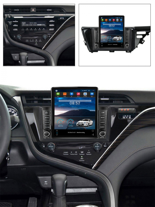 Navigatie dedicata Toyota Camry 2017-2020,Tesla Style, ANDROID 13,Carplay&Android Auto, 10 inch , 8+128GB, Internet, Aplicatii, Waze, GPS [4]