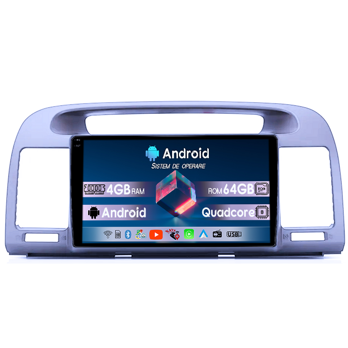 Navigatie dedicata Toyota Camry 5 (2001-2006), 4GB RAM 64GB ROM, Quadcore, Android 14, Display QLED 1K, 9", DSP, Carplay&Android Auto, , Suport Camere AHD [1]