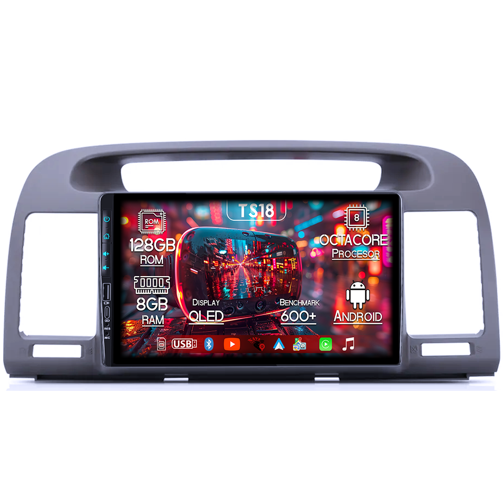 Navigatie dedicata Toyota Camry 5 (2001-2006), USB&Butoane fizice frontale, Platforma TS18, 9 Inch, 8GB RAM 128GB ROM, Octacore, Android 14, Android Auto&Carplay [1]