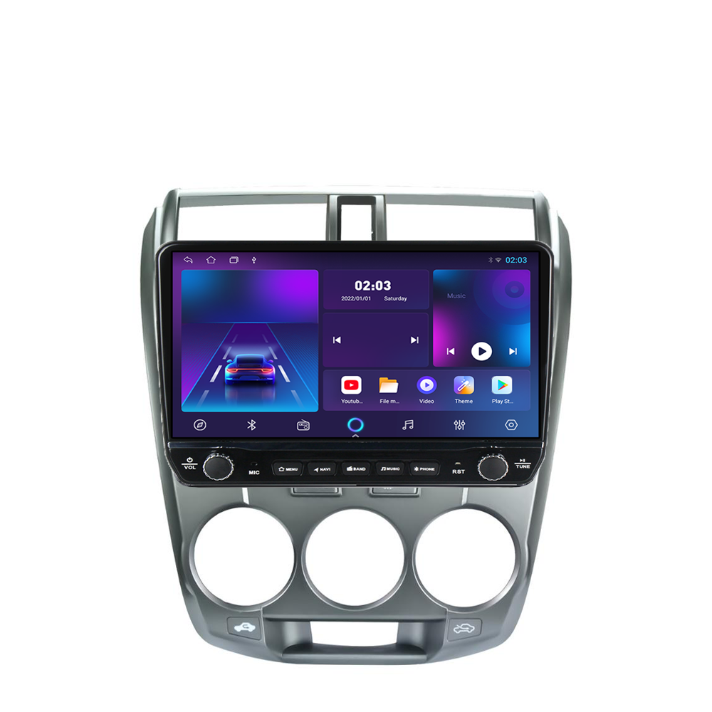 Navigatie dedicata Honda City 2008- 2013 Tesla Cu Butoane Rotative Model 2024, 4GB RAM 64GB ROM, Procesor Quadcore, Android 14, Display QLED 10", DSP, Carplay&Android [2]