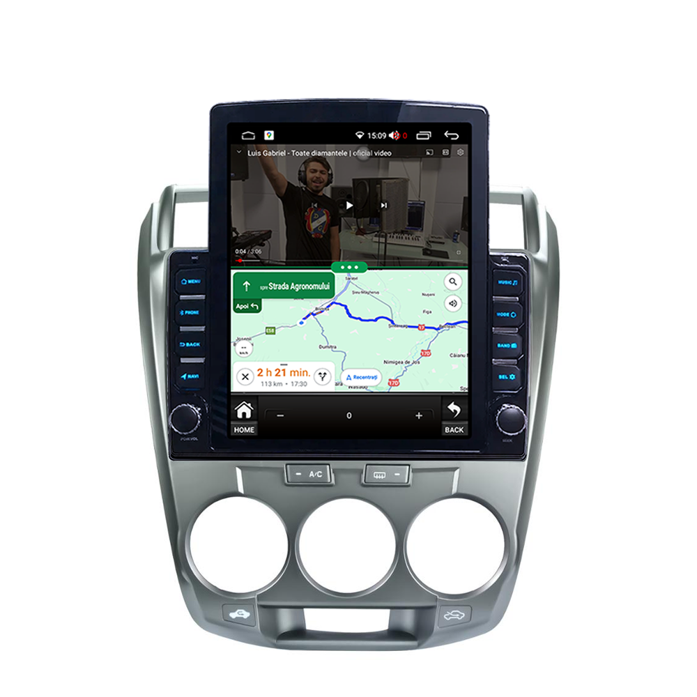Navigatie dedicata Honda City 2008- 2013 Tesla Style, ANDROID 13, 9.7 inch , 8+128GB, Internet, Aplicatii, Waze, GPS [5]