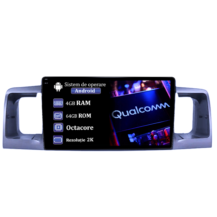 Navigatie dedicata Toyota Corolla 2000-2004, 4GB RAM 64GB ROM, Procesor Qualcomm Octacore, Android 14, Rezolutie 2K, Display QLED 9", DSP, Carplay&Android Auto, SIM 4G [1]