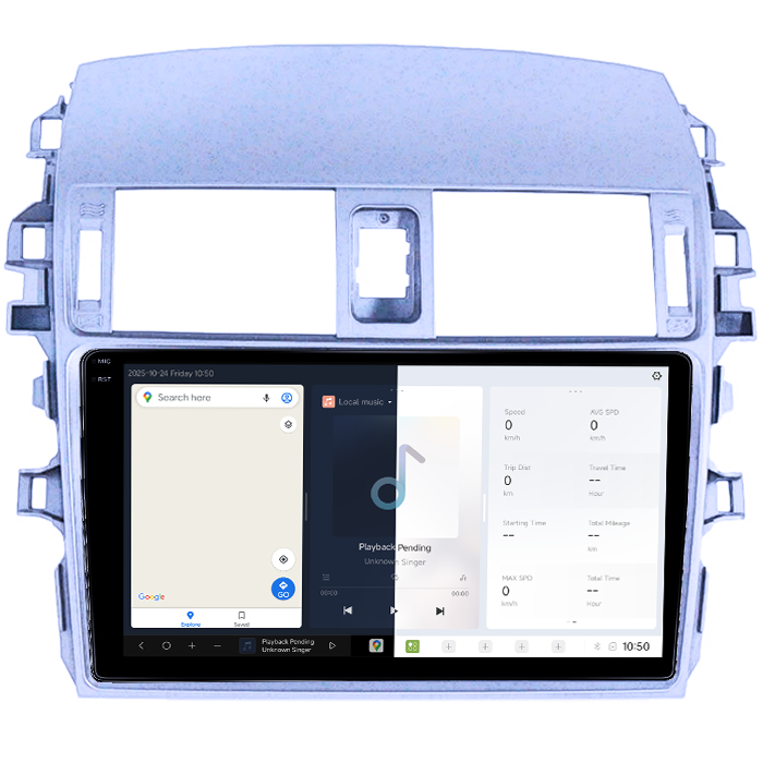 Navigatie dedicata Toyota Corolla 2006-2013, DUDU3, 4GB RAM 64GB ROM, Octacore, Platforma 8581, Android, Display QLED 9", DSP, Carplay&AndroidAuto [2]