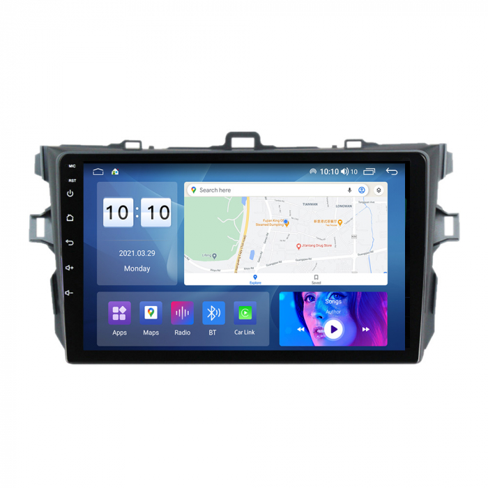 Navigatie dedicata Toyota Corolla 2006-2013, 4 GB RAM 32 ROM, Android 13, Display QLED, 9", DSP, Carplay, Android Auto, Internet, Youtube, Waze, WI-FI, USB, Bluetooth [4]