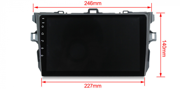 Navigatie dedicata Toyota Corolla 2006-2013, 4 GB RAM 32 ROM, Android 13, Display QLED, 9", DSP, Carplay, Android Auto, Internet, Youtube, Waze, WI-FI, USB, Bluetooth [5]
