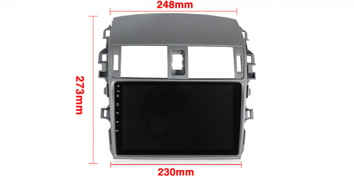 Navigatie dedicata Toyota Corolla 2006-2013, 4 GB RAM 32 ROM, Android 13, Display QLED, 9", DSP, Carplay, Android Auto, Internet, Youtube, Waze, WI-FI, USB, Bluetooth [5]