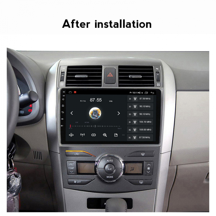 Navigatie dedicata Toyota Corolla 2006-2013, 4 GB RAM 32 ROM, Android 13, Display QLED, 9", DSP, Carplay, Android Auto, Internet, Youtube, Waze, WI-FI, USB, Bluetooth [6]