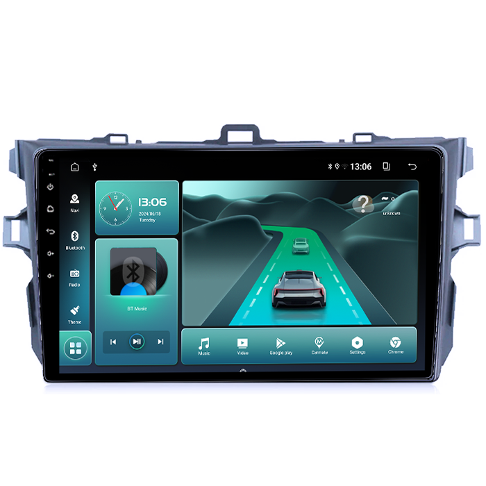 Navigatie dedicata Toyota Corolla 2007-2013, 4 GB RAM 32 ROM, Android 13, Display QLED  9", DSP, Carplay, Android Auto, Internet, Youtube, Waze, WI-FI, USB, Bluetooth [4]