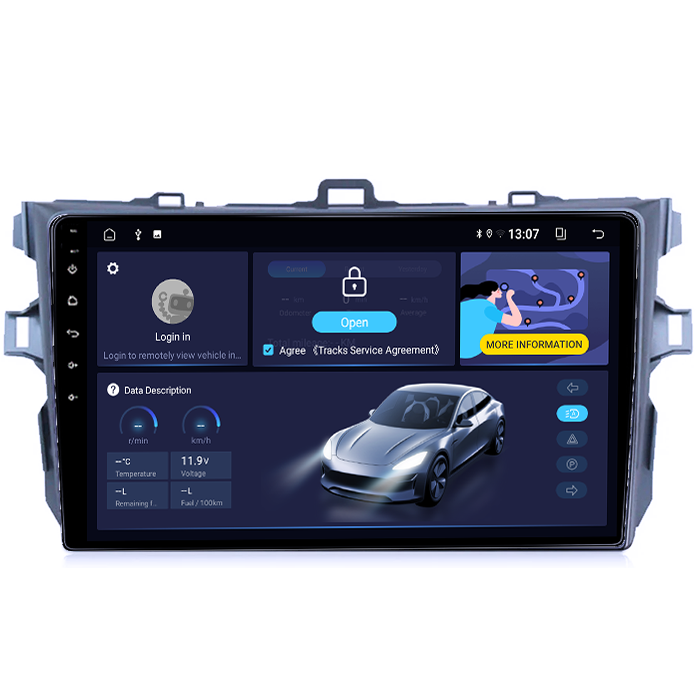 Navigatie dedicata Toyota Corolla 2007-2013, 4 GB RAM 32 ROM, Android 13, Display QLED  9", DSP, Carplay, Android Auto, Internet, Youtube, Waze, WI-FI, USB, Bluetooth [2]