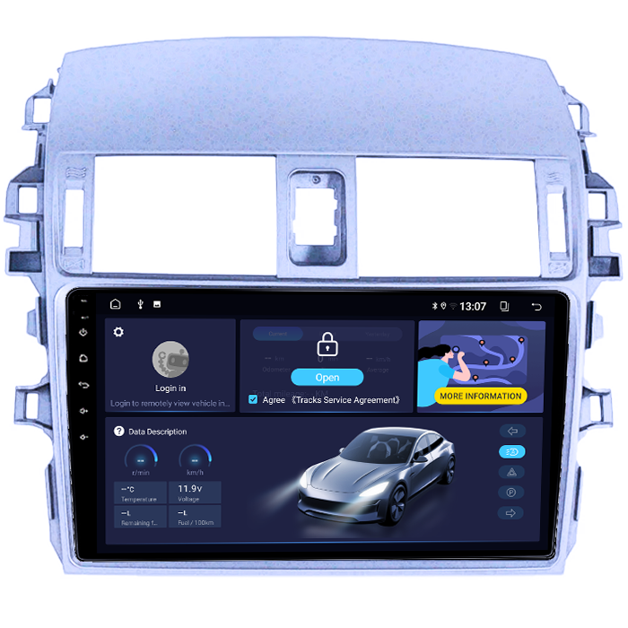 Navigatie dedicata Toyota Corolla 2006-2013, 4 GB RAM 32 ROM, Android 13, Display QLED  9", DSP, Carplay, Android Auto, Internet, Youtube, Waze, WI-FI, USB, Bluetooth [2]
