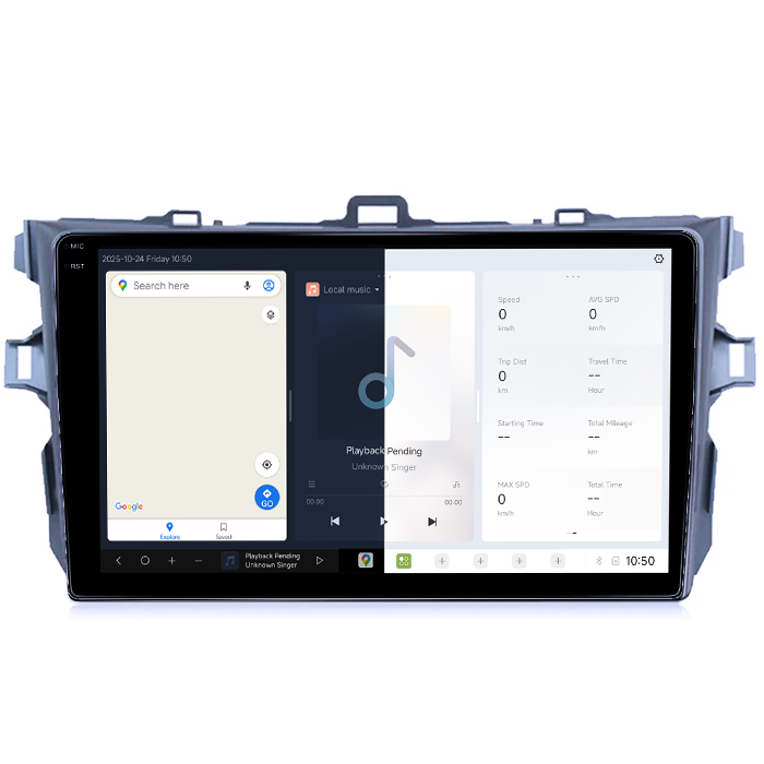 Navigatie dedicata Toyota Corolla 2007-2013, DUDU3, 4GB RAM 64GB ROM, Octacore, Platforma 8581, Android, Display QLED 9", DSP, Carplay&AndroidAuto [2]