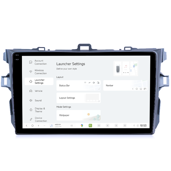Navigatie dedicata Toyota Corolla 2007-2013, DUDU3, 4GB RAM 64GB ROM, Octacore, Platforma 8581, Android, Display QLED 9", DSP, Carplay&AndroidAuto [5]