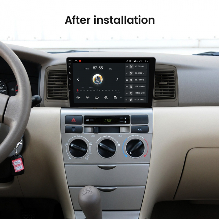 Navigatie dedicata Toyota Corolla 2007-2012, 4 GB RAM 32 ROM, Android 13, Display QLED, 9", DSP, Carplay, Android Auto, Internet, Youtube, Waze, WI-FI, USB, Bluetooth [6]