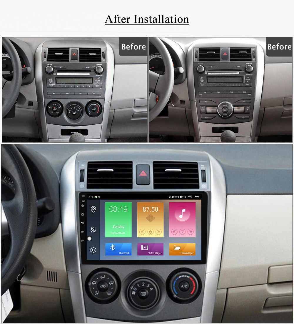Navigatie dedicata Toyota Corolla 2010, 4GB RAM 64GB ROM, Octacore, Android 14, Display QLED 1K 9", Carplay&Android Auto, SIM 4G, Ventilator Activ [4]