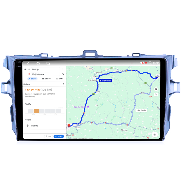 Navigatie dedicata Toyota Corolla 2010, 4GB RAM 64GB ROM, Octacore, Android 14, Display QLED 1K 9", Carplay&Android Auto, SIM 4G, Ventilator Activ [5]