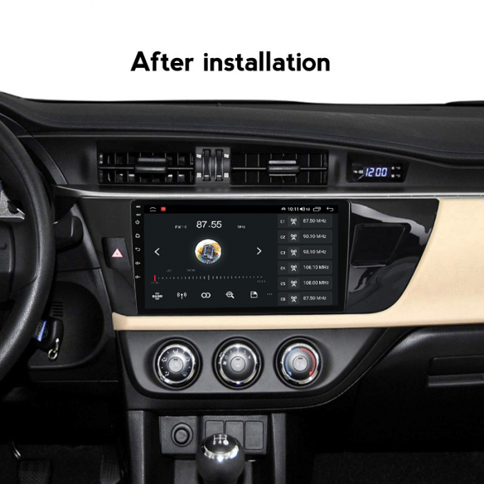 Navigatie dedicata Toyota Corolla 2012-2016, 4 GB RAM 32 ROM, Android 13, Display QLED, 10", DSP, Carplay, Android Auto, Internet, Youtube, Waze, WI-FI, USB, Bluetooth [6]