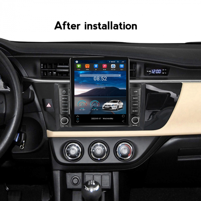 Navigatie dedicata Toyota Corolla 2012-2016,Tesla Style, ANDROID 13,Carplay&Android Auto, 10 inch , 8+128GB, Internet, Aplicatii, Waze, GPS [3]