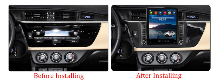 Navigatie dedicata Toyota Corolla 2012-2016,Tesla Style, ANDROID 13,Carplay&Android Auto, 10 inch , 8+128GB, Internet, Aplicatii, Waze, GPS [2]