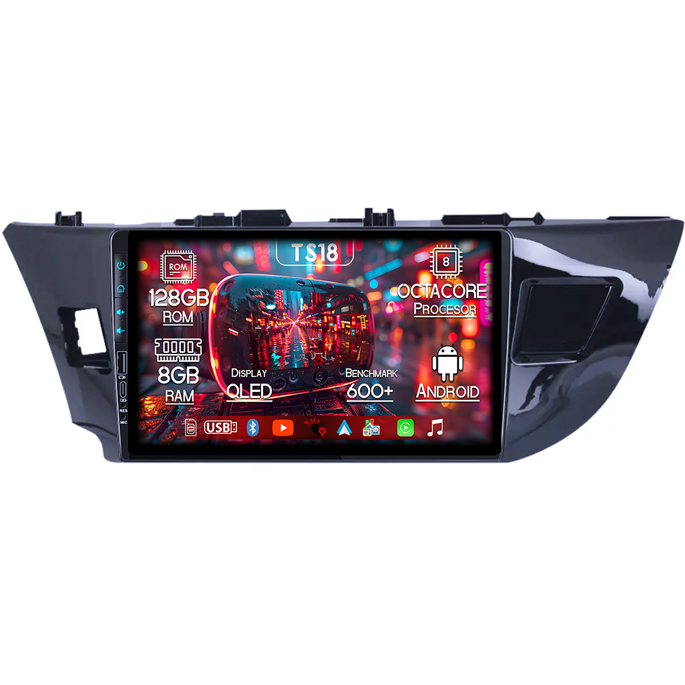 Navigatie dedicata Toyota Corolla 2013-2018, USB&Butoane fizice frontale, Platforma TS18, 9 Inch, 8GB RAM 128GB ROM, Octacore, Android 14, Android Auto&Carplay [1]