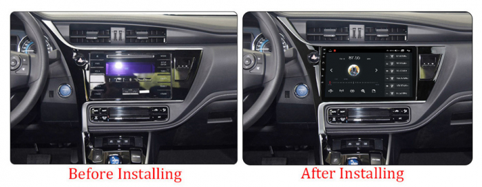 Navigatie dedicata Toyota Corolla 2017-2019, 4 GB RAM 32 ROM, Android 13, Display QLED, 10", DSP, Carplay, Android Auto, Internet, Youtube, Waze, WI-FI, USB, Bluetooth [5]