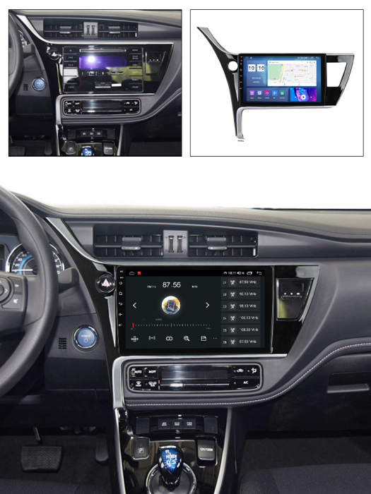 Navigatie dedicata Toyota Corolla 2017-2019, 4 GB RAM 32 ROM, Android 13, Display QLED, 10", DSP, Carplay, Android Auto, Internet, Youtube, Waze, WI-FI, USB, Bluetooth [7]