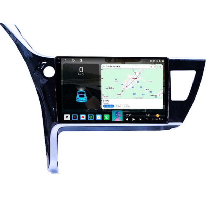 Navigatie dedicata Toyota Corolla 2017-2019, 4GB RAM 64GB ROM, Octacore, Android 14, Display QLED 1K 10", Carplay&Android Auto, SIM 4G, Ventilator Activ [2]