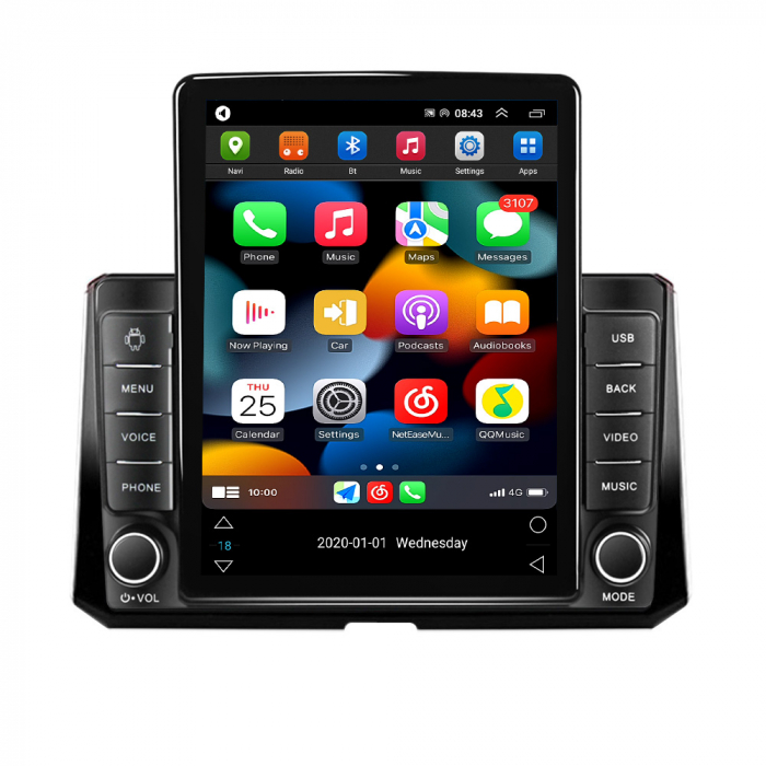 Navigatie dedicata Toyota Corolla 2018-2019,Tesla Style, ANDROID 13,Carplay&Android Auto, 10 inch , 8+128GB, Internet, Aplicatii, Waze, GPS [2]