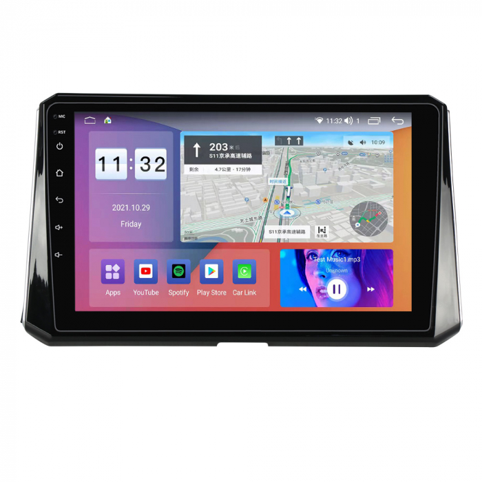 Navigatie dedicata Toyota Corolla 2018-2020, 4 GB RAM 32 ROM, Android 13, Display QLED, 10", DSP, Carplay, Android Auto, Internet, Youtube, Waze, WI-FI, USB, Bluetooth [2]
