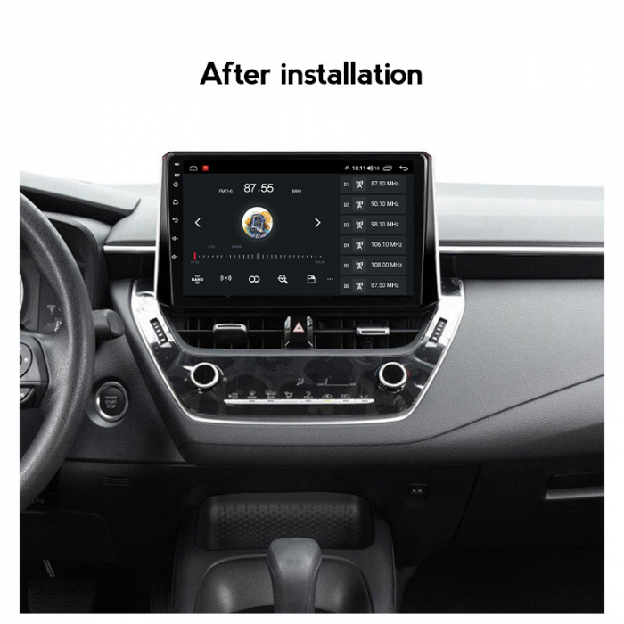 Navigatie dedicata Toyota Corolla 2018-2020, 4 GB RAM 32 ROM, Android 13, Display QLED, 10", DSP, Carplay, Android Auto, Internet, Youtube, Waze, WI-FI, USB, Bluetooth [7]