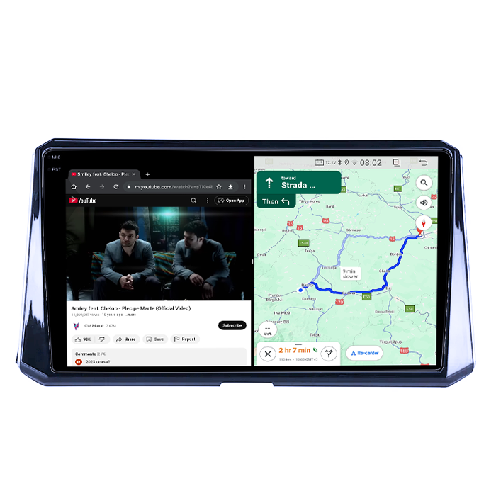 Navigatie dedicata Toyota Corolla 2018-2020, 4GB RAM 64GB ROM, Quad Core, Display 9" QLED 1K, Carplay, Android 14, Bluetooth, Magazin Play, Suport Camere AHD [4]