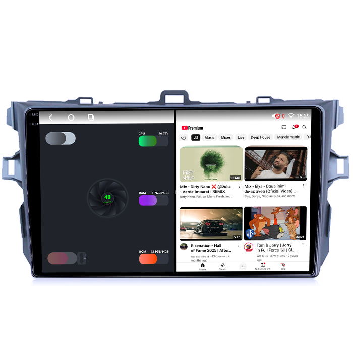 Navigatie dedicata Toyota Corolla, 4GB RAM 64GB ROM, Procesor Qualcomm Octacore, Android 14, Rezolutie 2K, Display QLED 9", DSP, Carplay&Android Auto, SIM 4G [4]